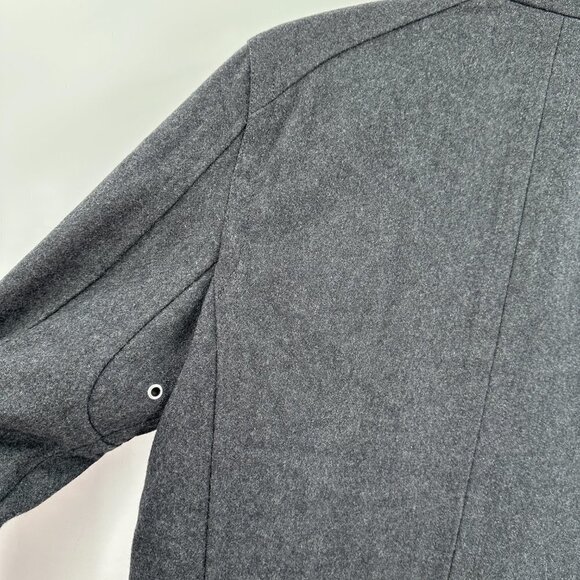 Cole Haan Mens Charcoal Gray Melton Wool Lined Trucker Medium Outdoor Jacket - Picture 4 of 11